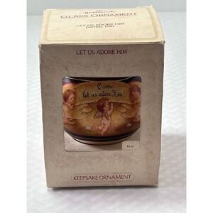Hallmark Keepsake Christmas Ornament Ball Let Us Adore Him 1981 Vintage with Box